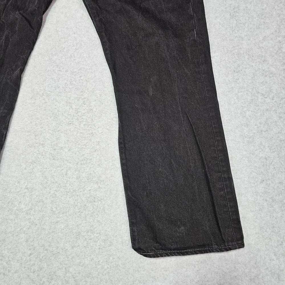 Levis 501 Jeans Mens 38x30 Original Fit Straight Leg Button Fly Black Denim‎